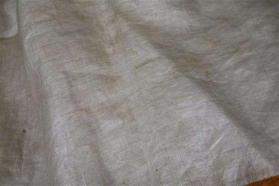 A Chinese embroidered silk pleated skirt, late Qing